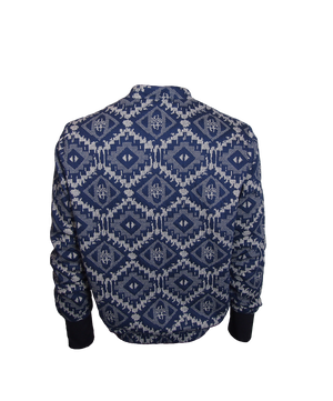 Bomber Jacket Blue Jaquard