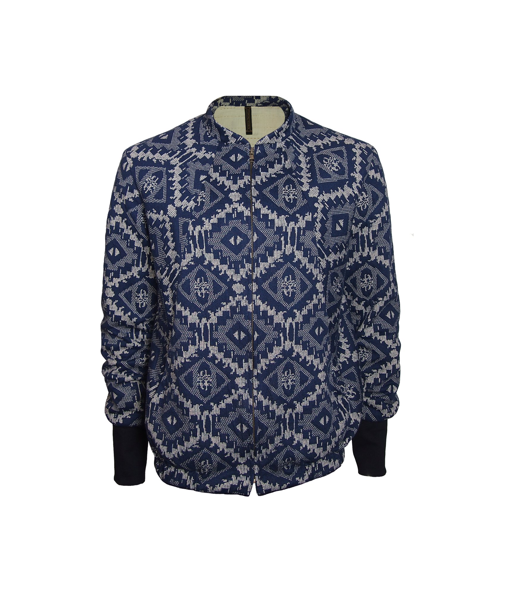 Bomber Jacket Blue Jaquard
