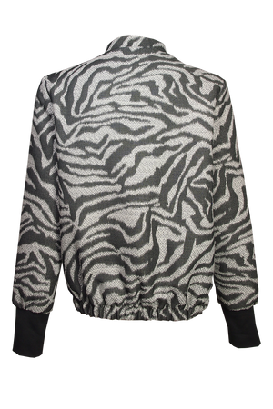Zebra Bomber Jacket